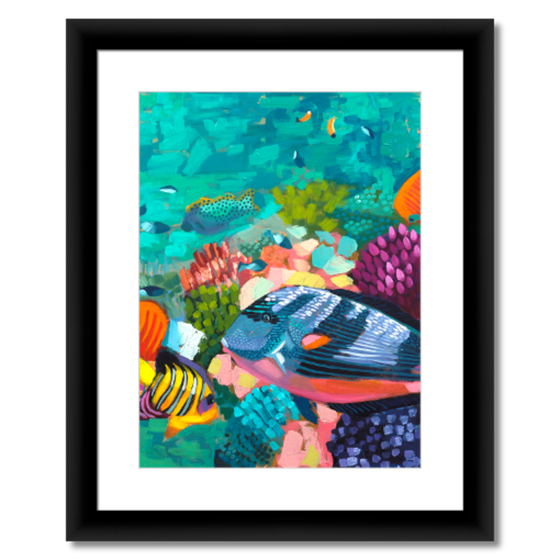 Preview of Paper Print in Black Frame