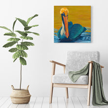Load image into Gallery viewer, "Sunset Soak" Shore Bird Art by Dora Knuteson