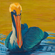 Load image into Gallery viewer, "Sunset Soak" Shore Bird Art by Dora Knuteson