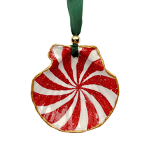 Load image into Gallery viewer, Peppermint ornament product photo on white background
