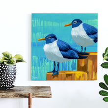 Load image into Gallery viewer, &quot;Perched Pals&quot; Shore Bird Art by Dora Knuteson
