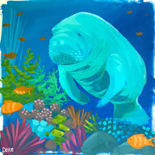 Load image into Gallery viewer, Manatee Study #5 by Dora Knuteson

