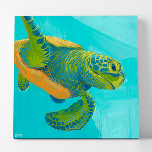 Preview of "Electric Slide" Sea Turtle Art by Dora Knuteson