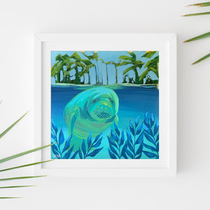 Sample Frame with Manatee Study #6 by Dora Knuteson
